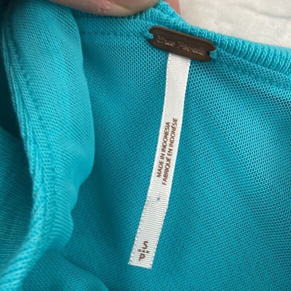 Free People Boulevard Tank in Teal size Small - Picture 5 of 11